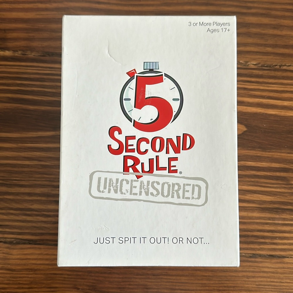 New in Box- 5 Second Rule Uncensored - Fun Card Game for Game Night - Ages 17+